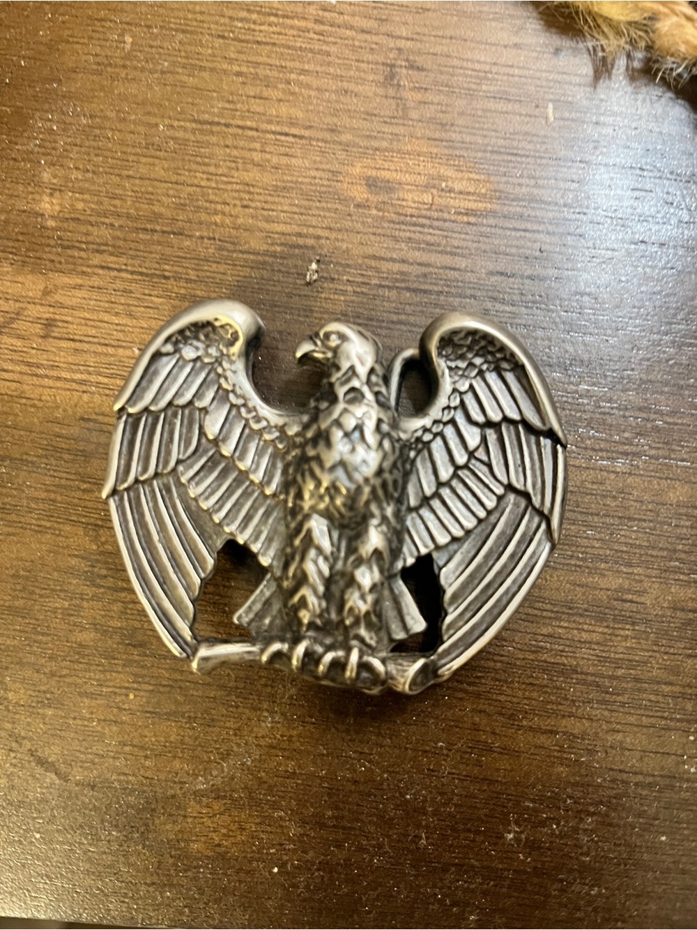 AVON Vintage  Silver Eagle Belt Buckle - Sculpted Metal Accent